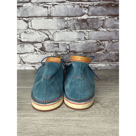 Ted Baker London Blue Suede Leather Lace Ankle Chukka Boots Men’s Sz 44EU/11M US - Picture 5 of 16